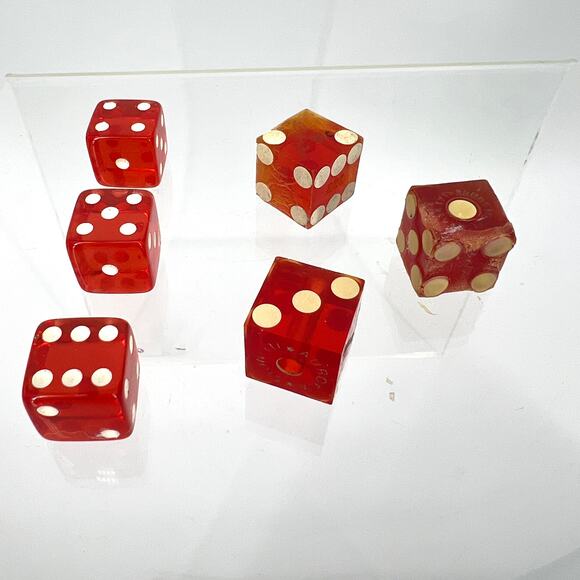 Vintage Red Dice Assorted Sands Hollywood Lot of Six - Picture 6 of 7